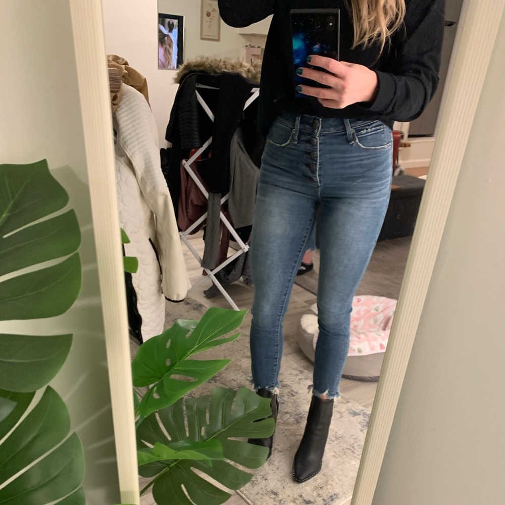 Abercrombie Simone high rise ankle denim